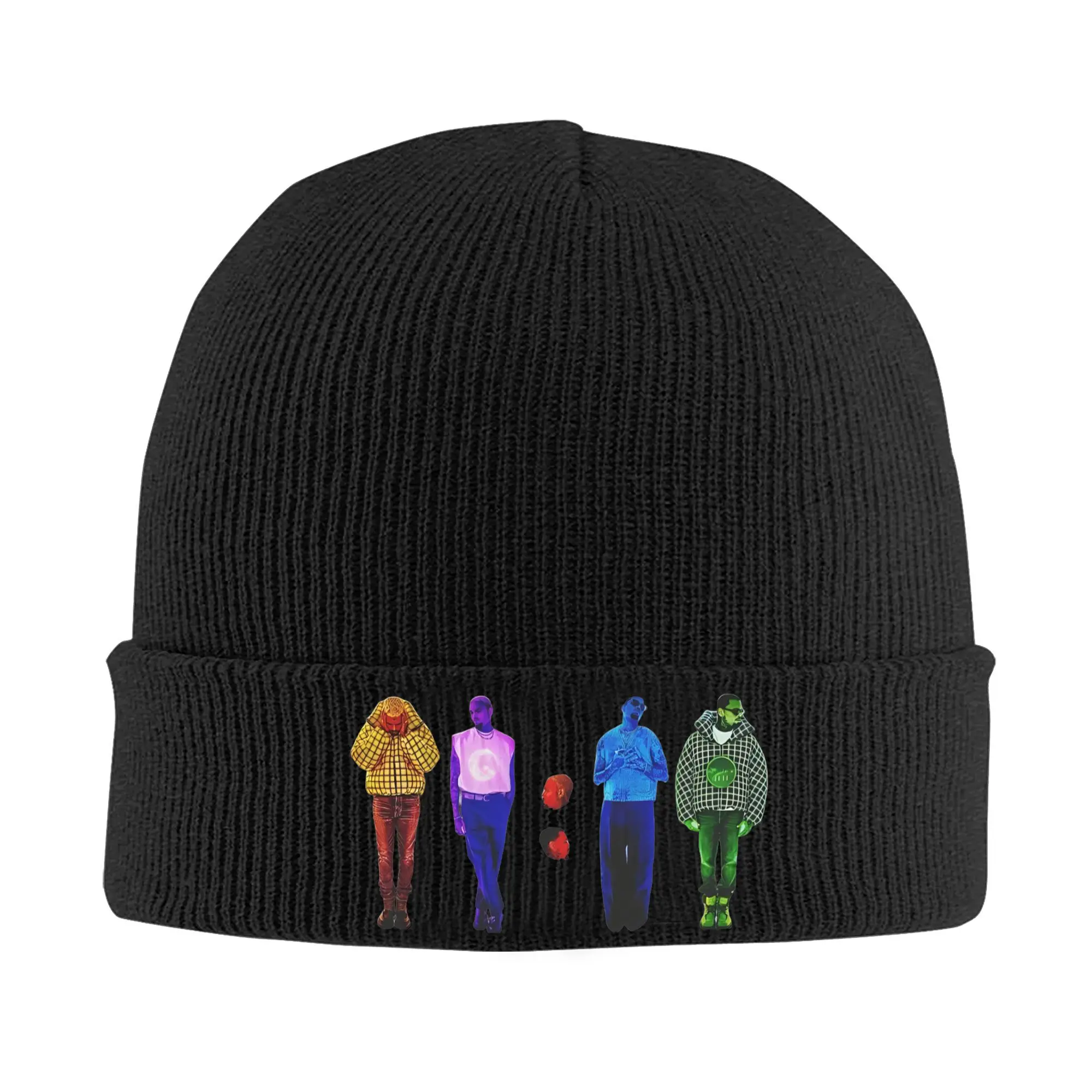 Rapper Chris Brown Hats Autumn Winter Beanies Warm 11:11 Tour Breezy  Cap Female Male Acrylic Knitted Caps