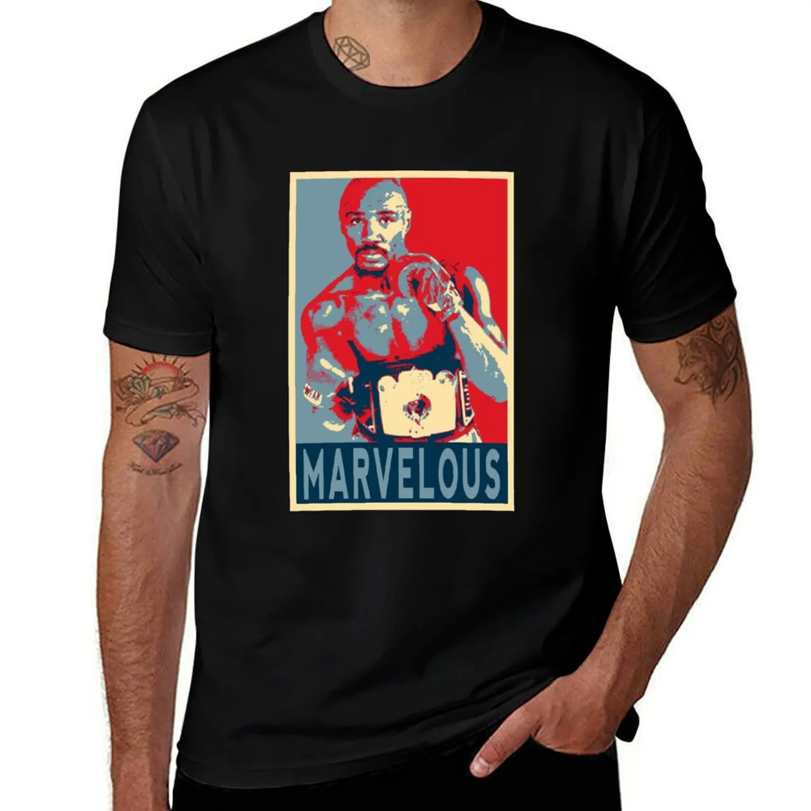 Marvelous Marvin Hagler T-Shirt Plus Size Basic Short Sleeve Top T-Shirt