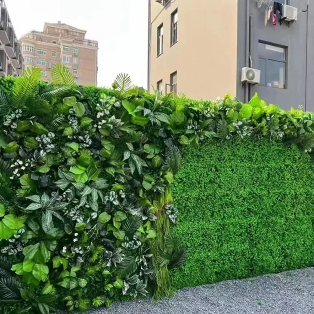 DIY Artificial Plant Wall Panel 75x25cm UV Protection Simulation Maple Plant Sheet Lifelike Flower Artificial Fern Grass