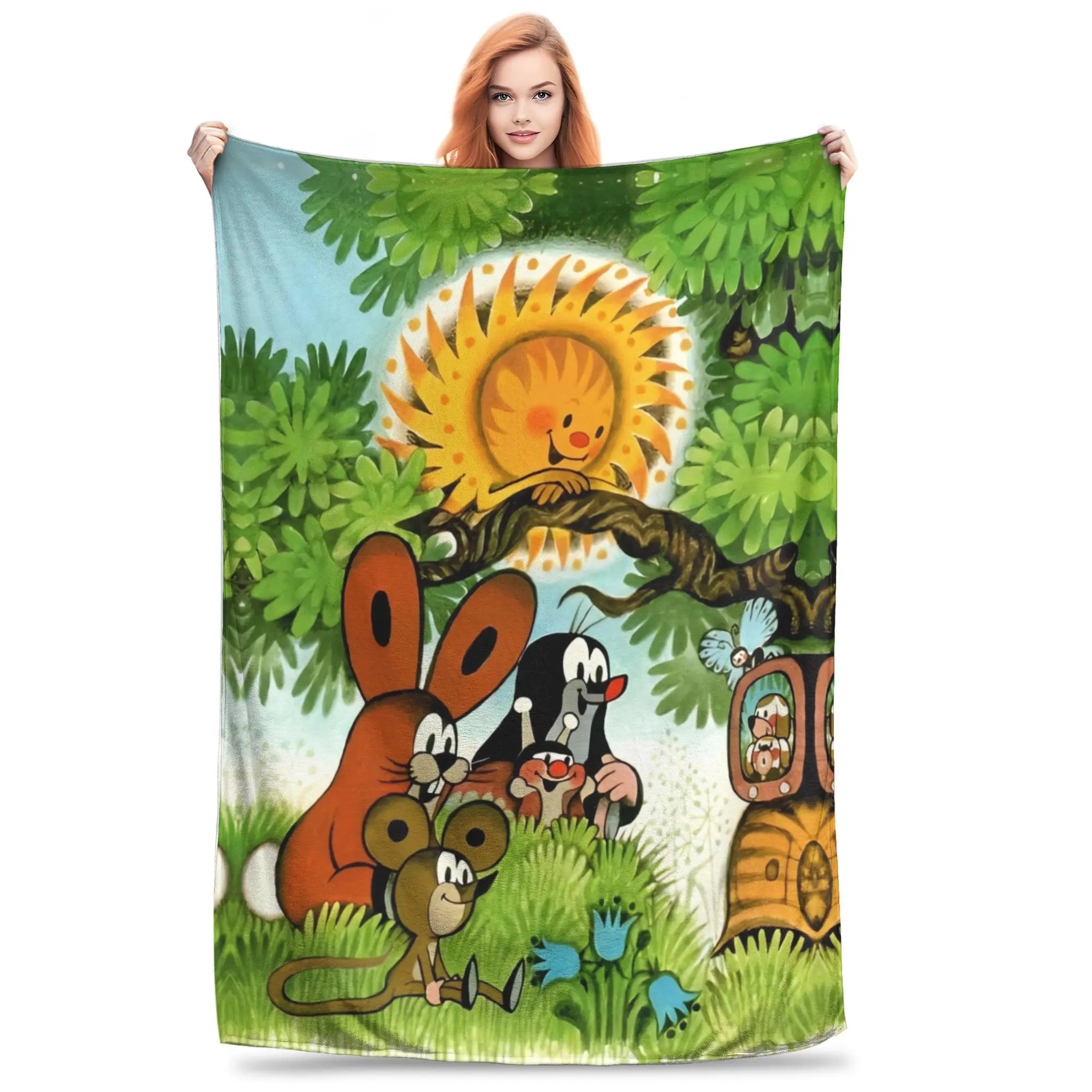 

Одеяло Little Mole, качественное супермягкое солнцезащитное одеяло, зимнее одеяло для студентов, гостиной, новинка, покрывало