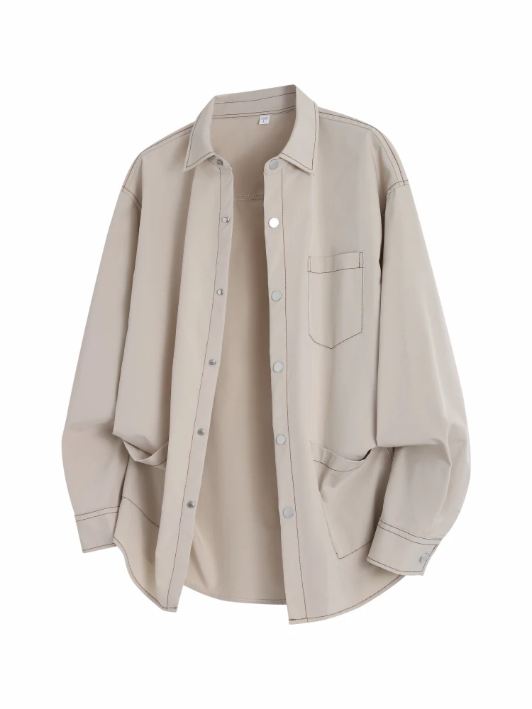 

Мужская свободная осенняя повседневная куртка-худи из полиэстера с защитой от солнца, модная, свободного кроя