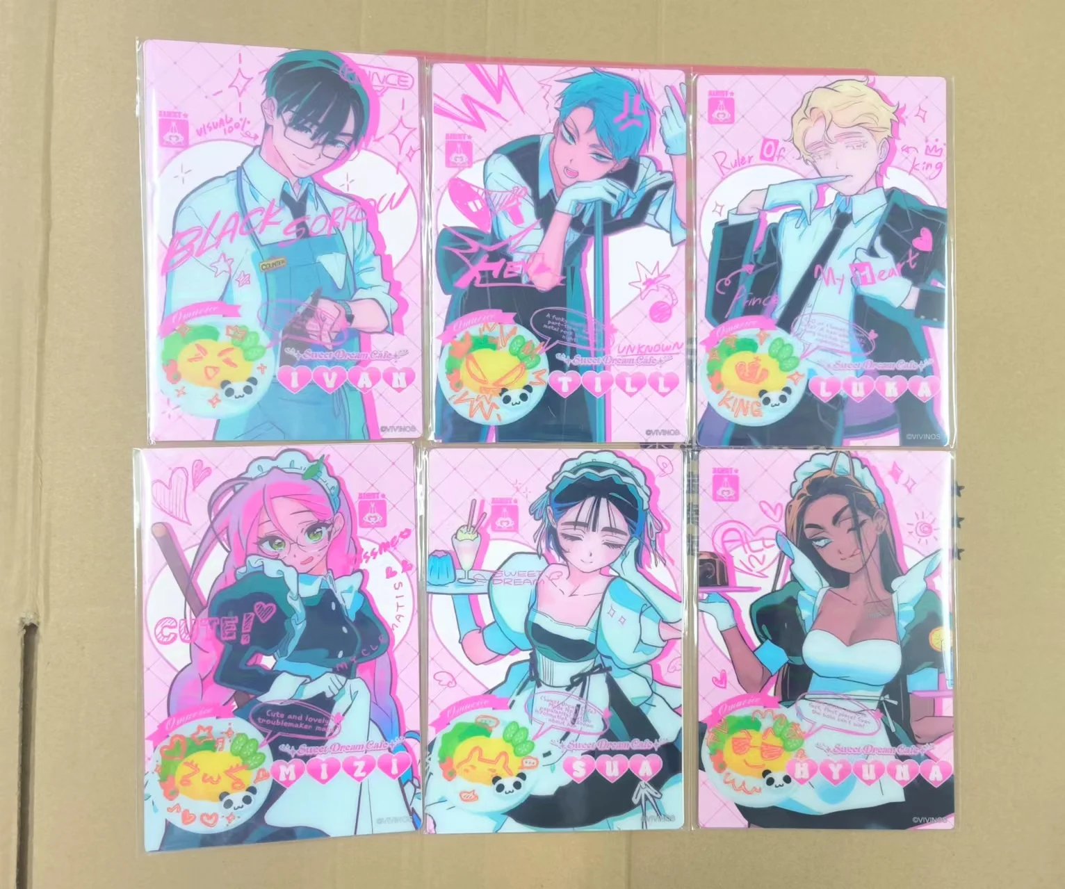 Anime Alien Stage Hyuna Mizi Sua Ivan Till Luka Cosplay Ornament Card Cartoon PVC Transcard Mascot Lesser Calorie Accessory Gift