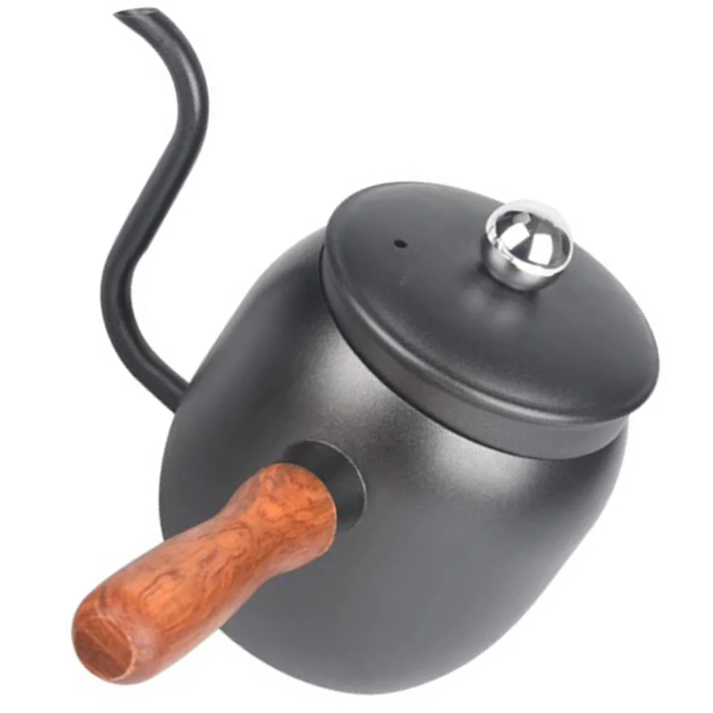

Modern Mini Hand-pour Gooseneck Coffee Premium Spout Design for Home Office Camping Gift Wooden Handle Rust-Resistant