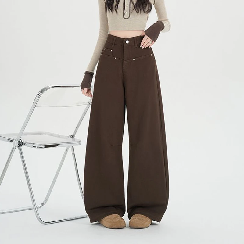 

Vintage Wide Leg Jeans Women High Waist Loose Casual Streetwear Denim Pants Female Spring Summer Retro Harajuku Scimitar Trouser