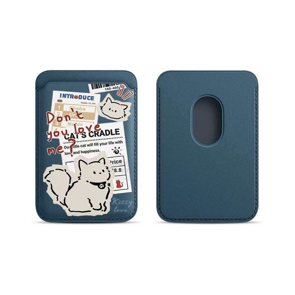 Kitty Love Leder-Kartenetui Handyhülle Kartenhalter für Magnetische Hülle Geeignet für alle iPhones für Magsafe Karten-Handy-Rückentasche – Detail 7