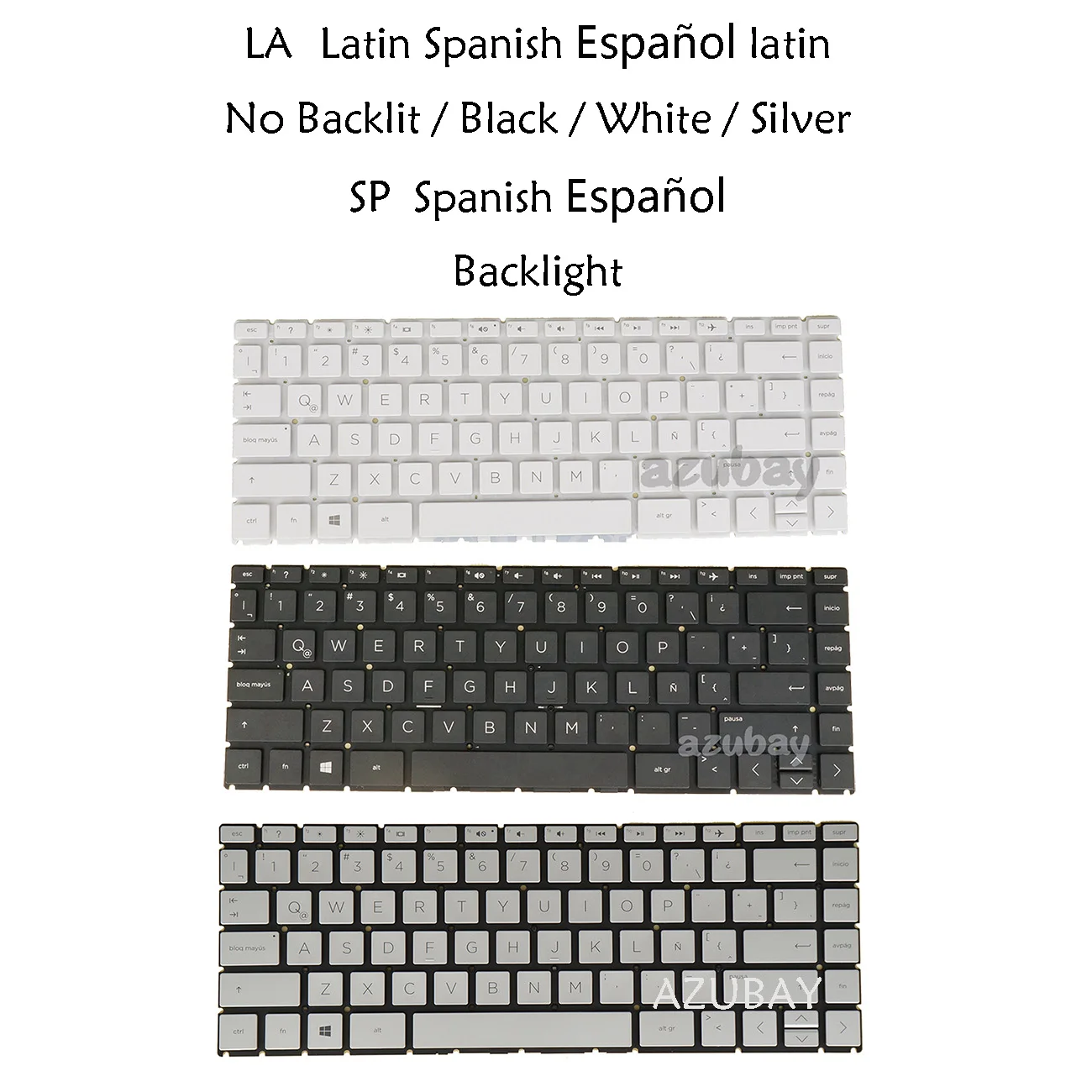 Teclado Espanhol Latino (LA) para HP 240 G7, 245 G7, 246 G7, 340 G5, 348 G5, 340 G7, 340s G7, 348 G7, Retroiluminado / Sem Retroiluminação