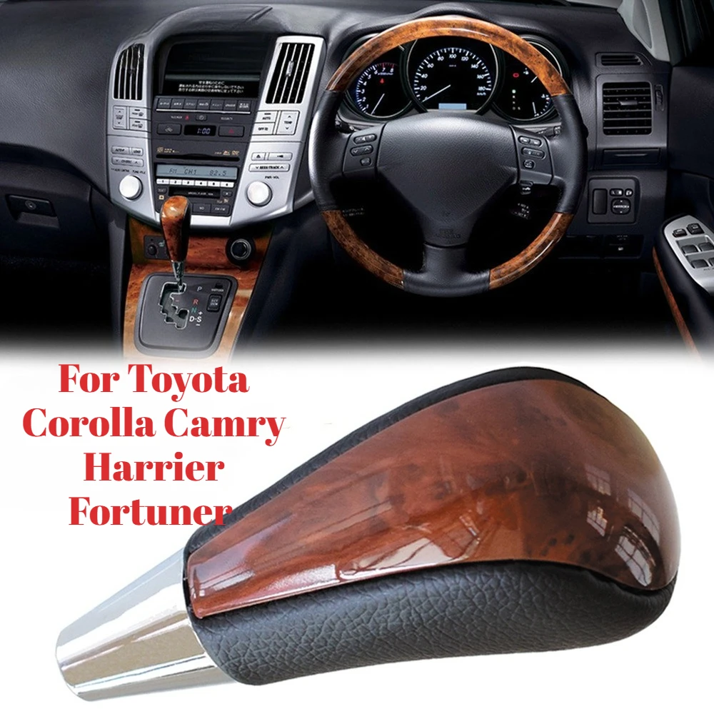 

For Toyota Corolla Camry Harrier Crown Land Cruiser Peach Wood Gear Shift Knob Car Replacement Gear Handle Universal Auto Parts