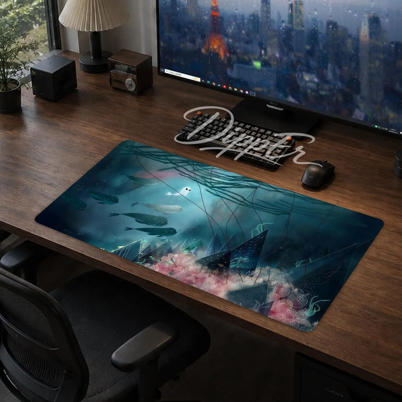 

Song of the Sea Mouse Pad Gaming office Desk Mat Non-slip Large Mousepad DIY Keyboard Pad stitched edge rubber base