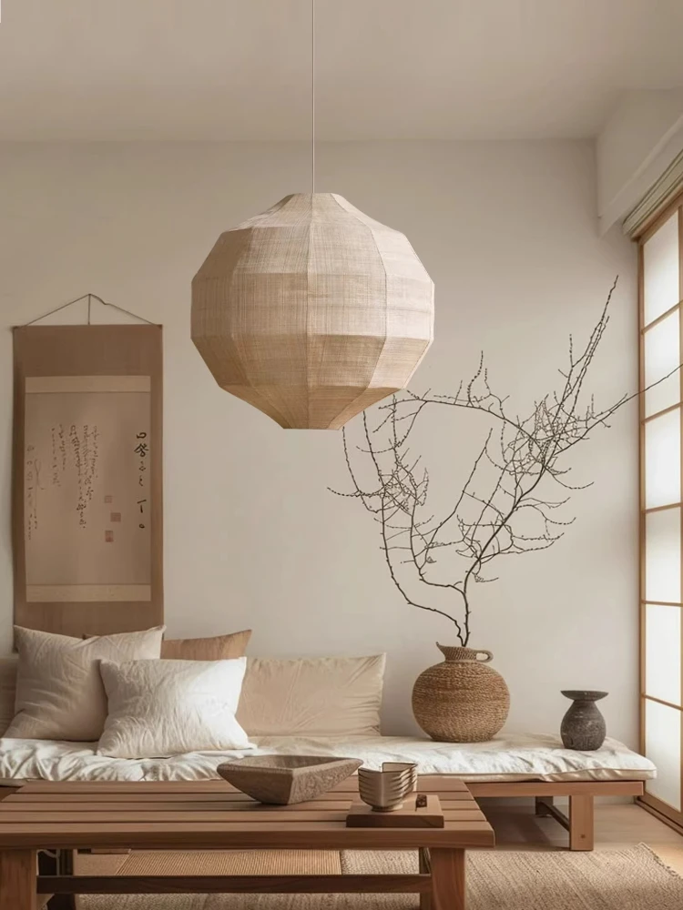 Wabi Sabi style restaurant pendant lamp, tea room pendant lamp, Zen tea house, homestay pendant lamp, retro lighting fixture