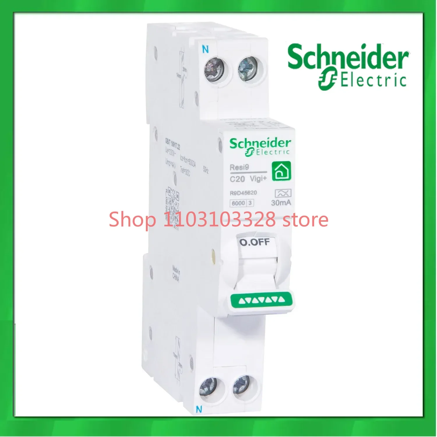 

Schneider Resi9 Compact earth leakage protection circuit breaker R9D R9D45606 10 16 20 25 32A