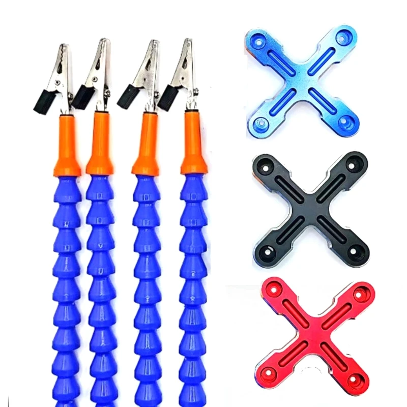 

Professional Soldering Aid Helping Hand with Four Flexible Arms and Rotatable Alligators Clips for Craftsmanships Drosphip