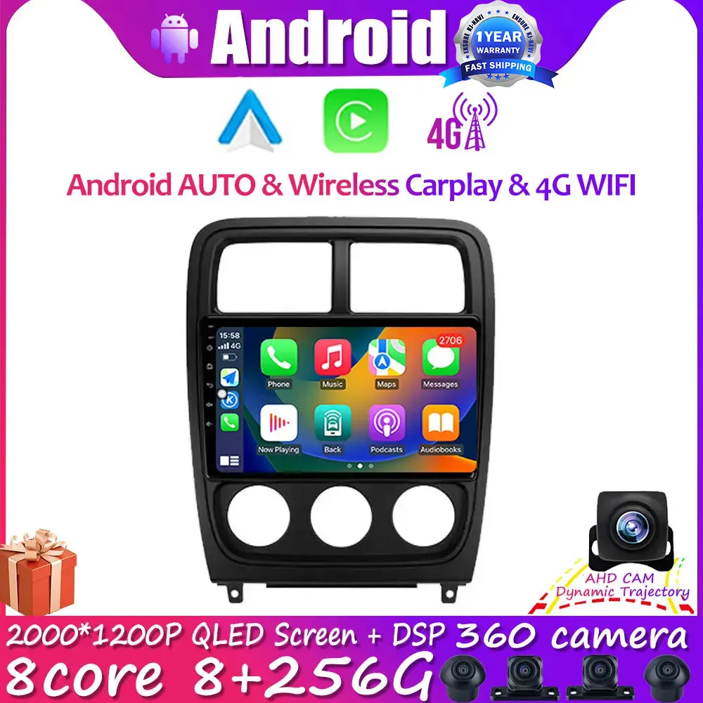 

9-inches IPS Android 14 Car Radio For Dodge Caliber 2009 - 2012 With WIFI FM BT Multimedia Video Player GPS Navigation Stereo