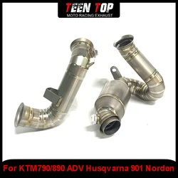 Motorcycle Exhaust Escape Systems Connection Pipe Titanium For KTM 790/890 DUKE 790/890 ADV Exhaust Decat Pipe Middle Pipe