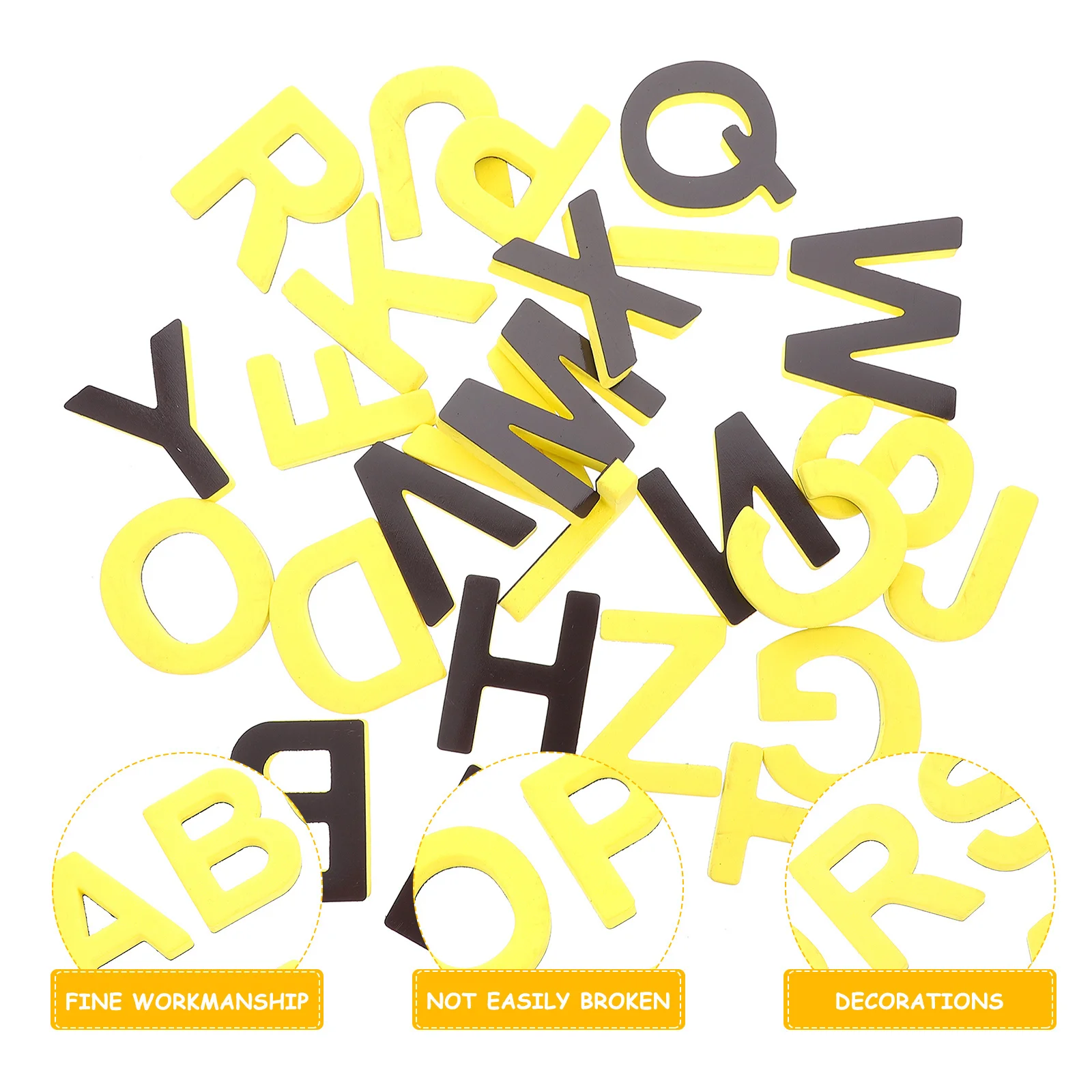 26개 냉장고 자석 영어 대문자 알파벳 학습 냉장고 어린이 교육용 자석 표지판 밝은 색상 안전