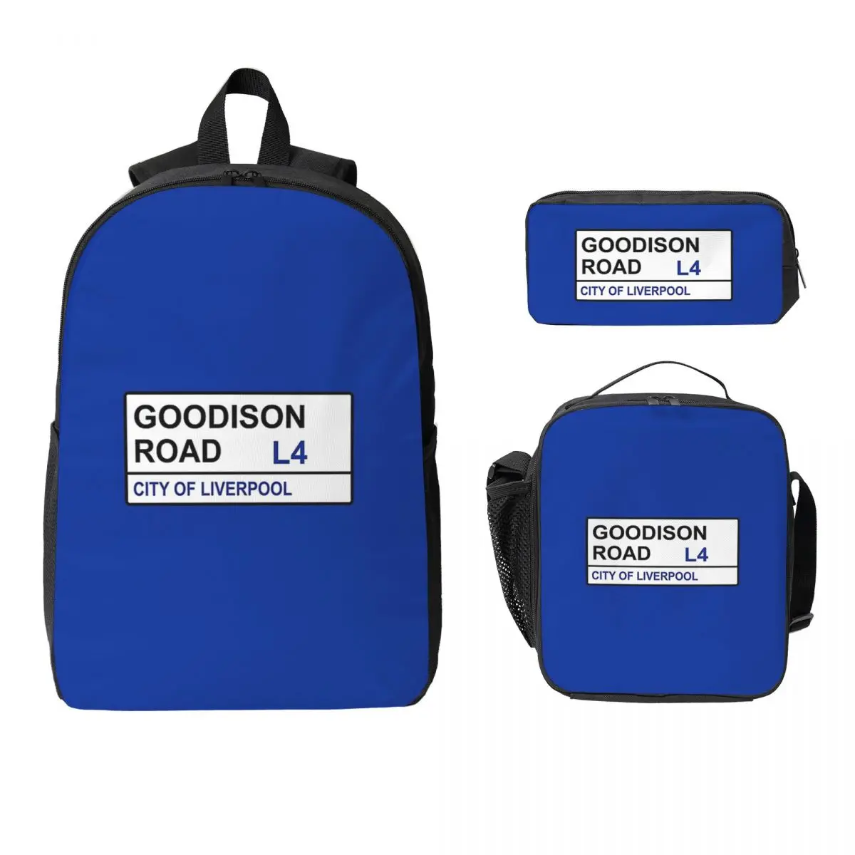 Everton Football Team Goodison Backpack Boys Girls BookBag School Bag Laptop Shoulder Bags 3ps Insulated Lunch Bag Pencil Case
