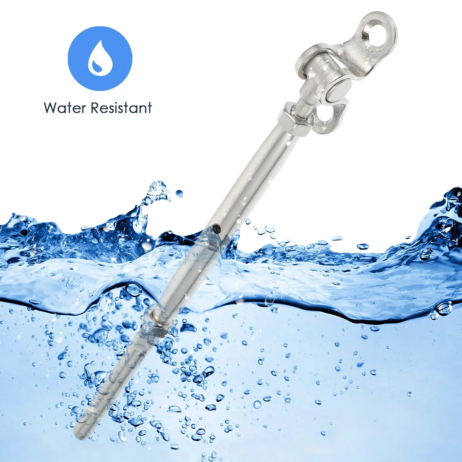 

1 set 1 Set 3/16 Inch Cable Hardware Kit Stainless Steel Toggle Turnbuckle Adjustable For Deck Stairs Garden Fence Balcony