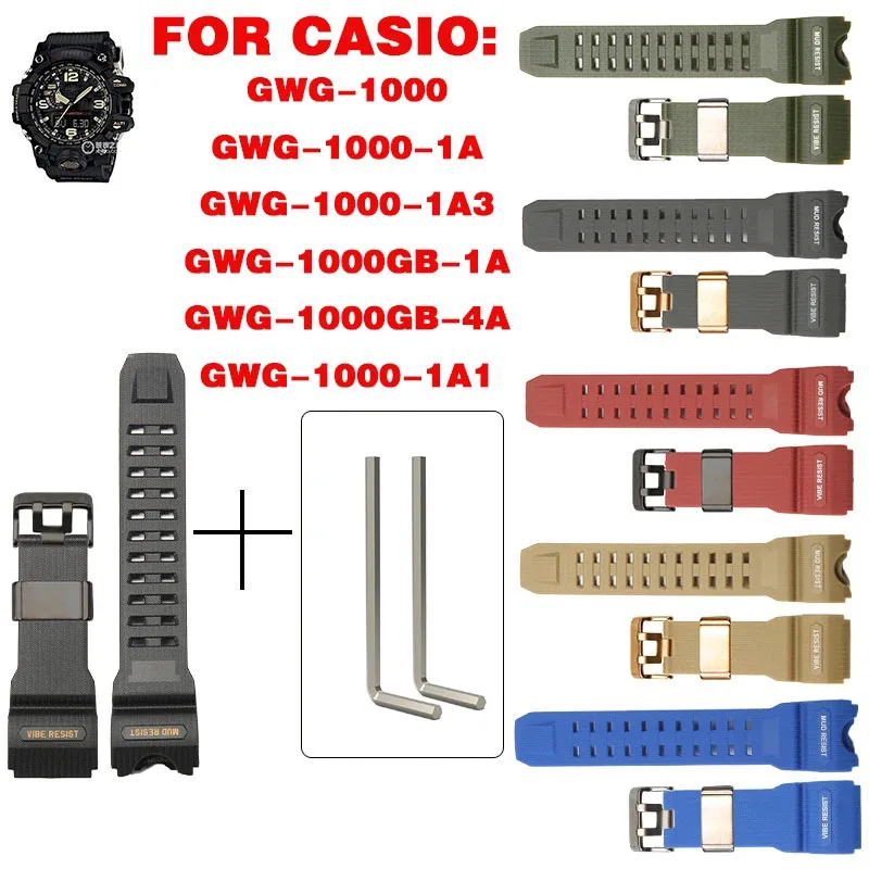 Resin Strap Suitable For Casio G-SHOCK Mad master GWG1000 GWG-1000 Men\'s Watch Band Waterproof Wristband Bracelet