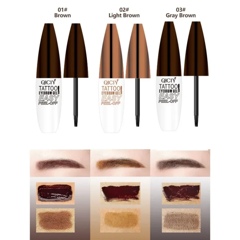 Gel anti-taches pour sourcils sauvages naturels, sourcils pelables, facile à enlever, non collant, adapté aux débutants, 1PC