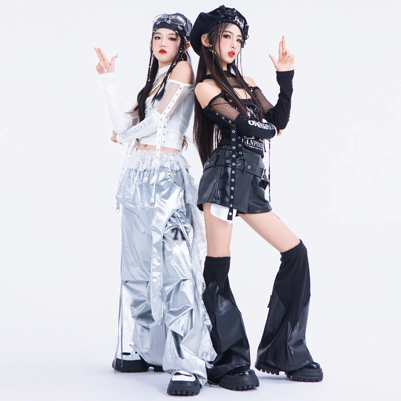 Mode Meisjes Jazzdans Outfits Kids Hip Hop Kleding Kinderen Ballroom Dans Kostuums Street Wear K-pop Kleding XS10806