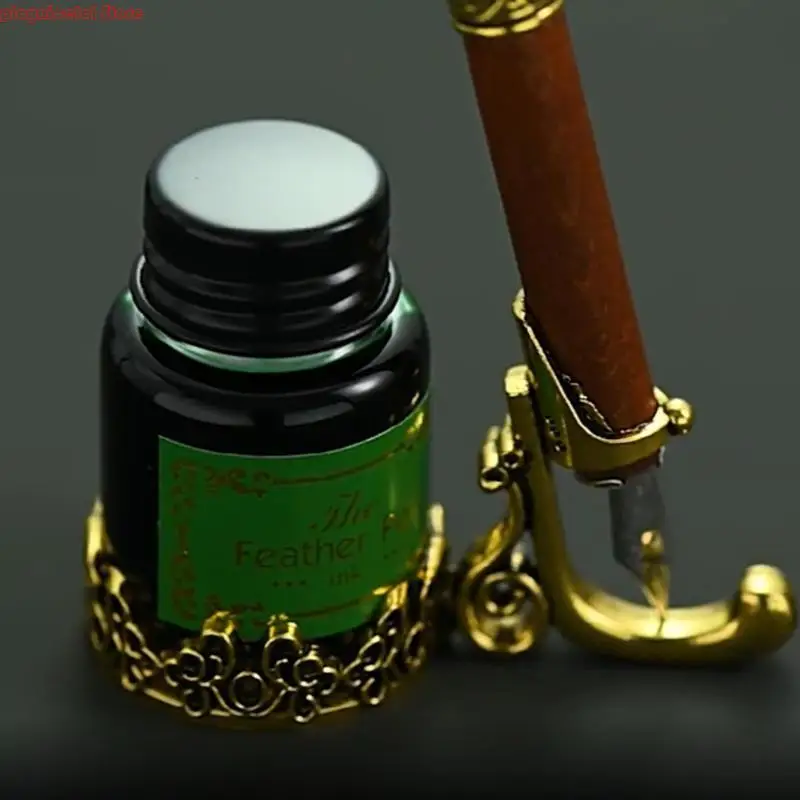 E8BA วินเทจจิ้มปากกาการเขียนน้ำพุหมึก 10 ปากกาผู้ถือปากกากล่องของขวัญการประดิษฐ์ตัวอักษรเครื่องเขียน