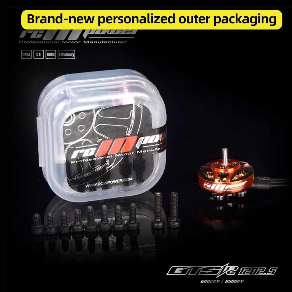 RCINPower GTS V2 1202.5 Brushless Motor 11500KV 1‑4S for RC Drone FPV Racing Quadcopter Spare DIY Accessories Parts