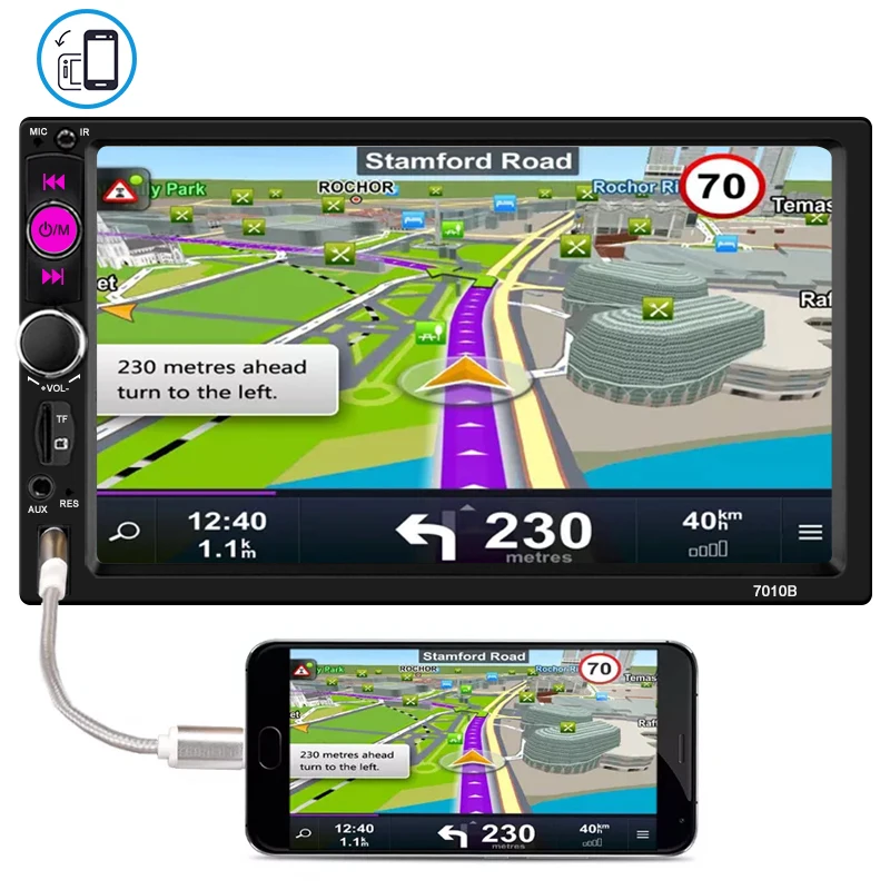 العالمي 2 الدين راديو السيارة 7 "شاشة تعمل باللمس مشغل وسائط متعددة سيارة لاعب السيارات العالمي مشغل MP5 السيارات الصوت USB TF بلوتوث