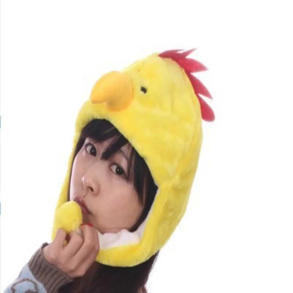 Bomber Hat Cartoon Moving Hat Neck Warmer Animal Movable Ears Airbag Cap Trapper Hat Funny Toys Animal Earflap Hat Winter