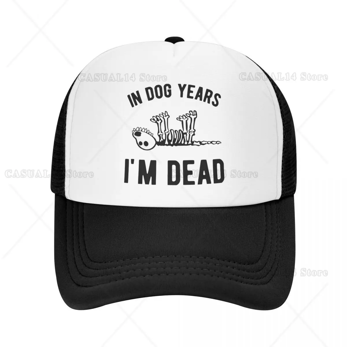 Classic in Dog Years I'm Dead Trucker Hat Men Women Custom Adjustable Unisex Baseball Cap Spring Snapback Caps