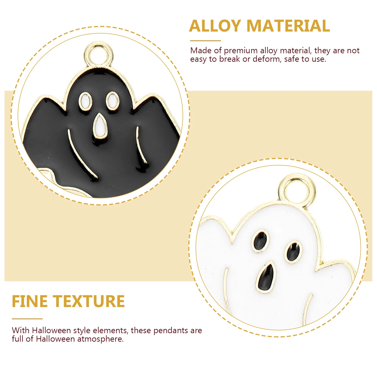 

20pcs Halloween Ghost Alloy Charms Pendants Diy Earrings Bracelet Necklace Keychain Making Jewelry Accessories For Teens Ghost