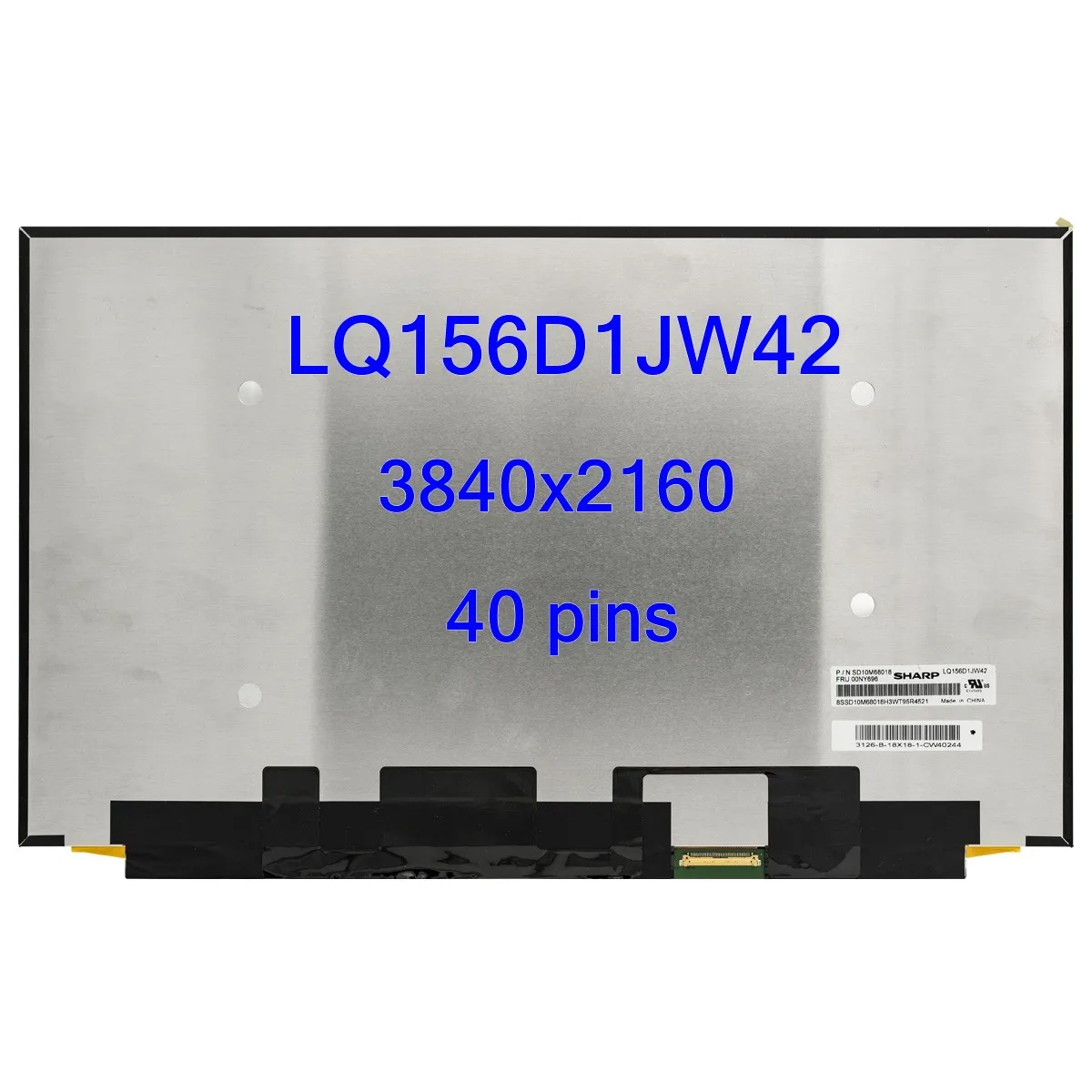 

15.6" IPS Laptop LCD Screen LQ156D1JW42 fit B156ZAN03.2 NE156QUM-N62 For ThinkPad P51 P52 UHD4K 3840x2160 40pins eDP