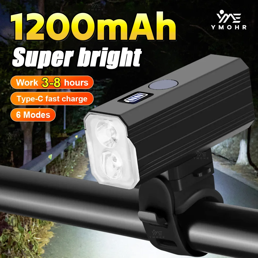 ไฟจักรยาน LED 6 โหมด ชาร์จซ้ำได้ พร้อมรีโมทไร้สาย เซ็นเซอร์ควบคุม ไฟส่องสว่างกลางแจ้ง กันน้ำ อุปกรณ์เสริมสำหรับจักรยานยนต์