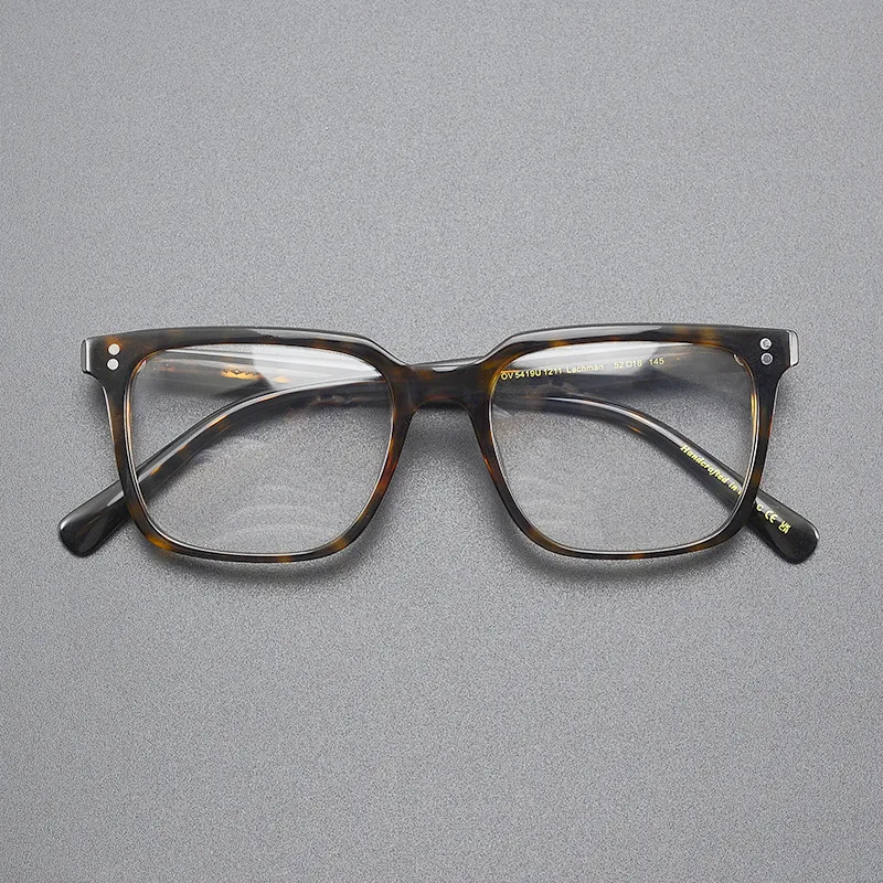 Acetate ov5419U Glasses frame Men's and women's leopard print retro square myopia prescription optical glasses frame luxury bran