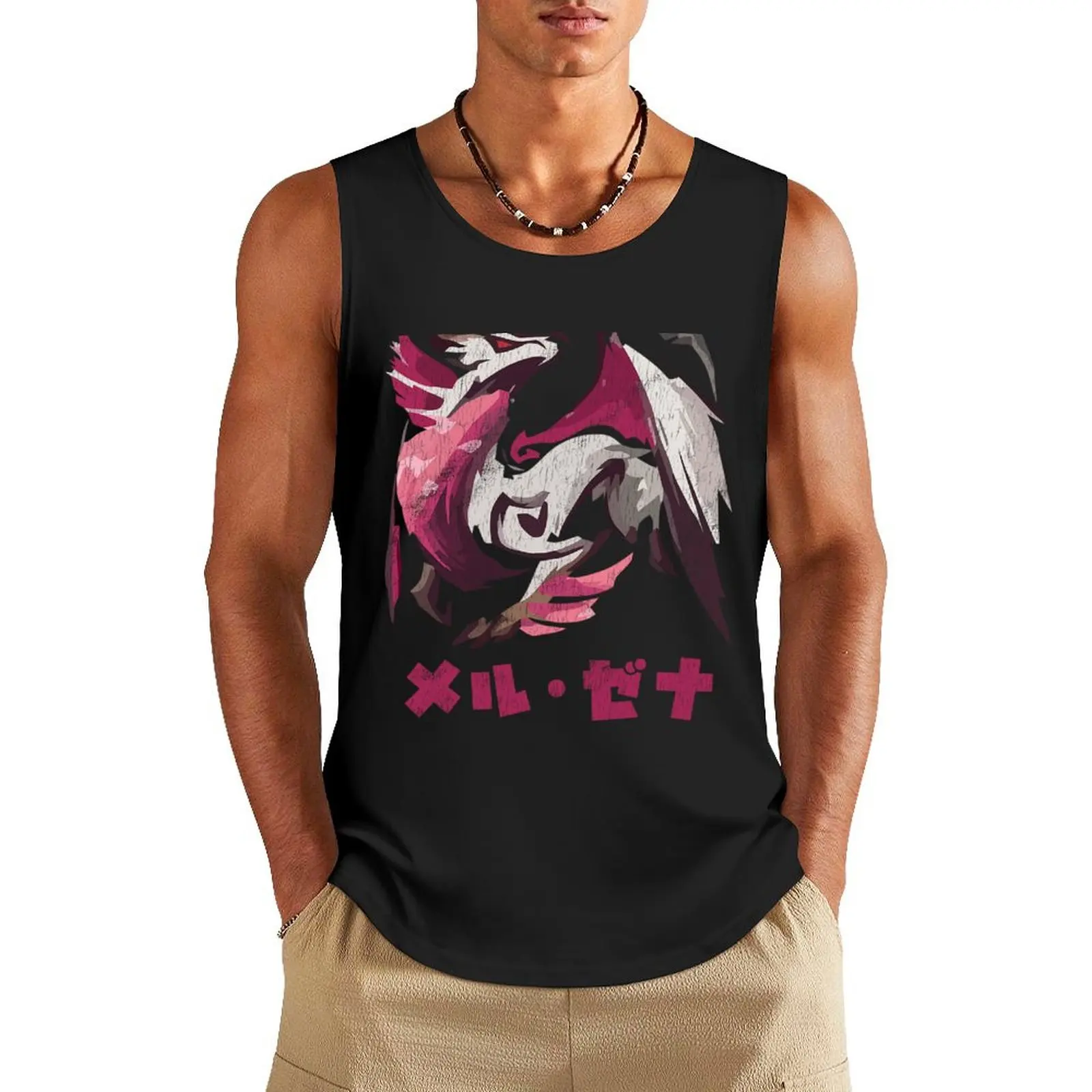 

Monster Hunter Rise Sunbreak Malzeno Kanji Tank Top sleeveless vest men t-shirts for men sleeveless jackets
