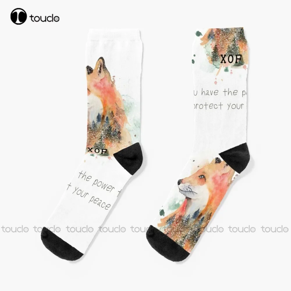 Mgs - Xof Socks High Socks Women Funny Art Streetwear Colorful Cartoon Socks Christmas New Year Gift Custom Gift Unisex Adult