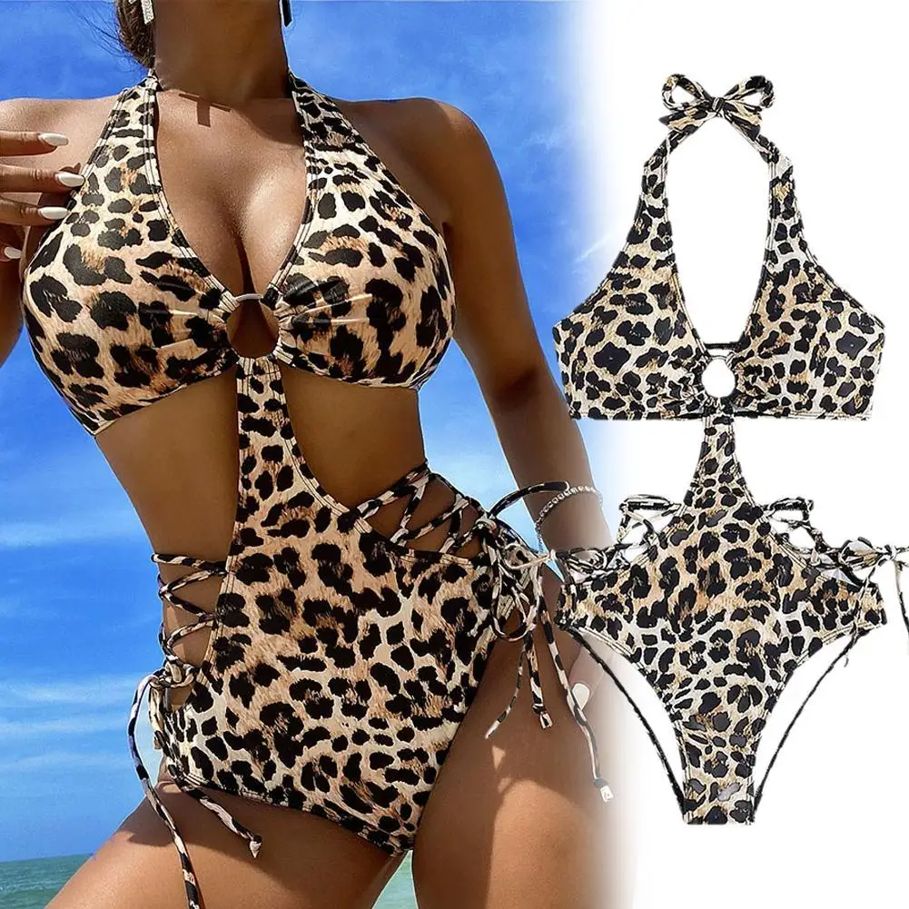 

S - XL Sexy leopard print sling One Piece Swimsuit Women Swimwear 2025 Bathing Suit Swim Beach Wear Swimsuit
