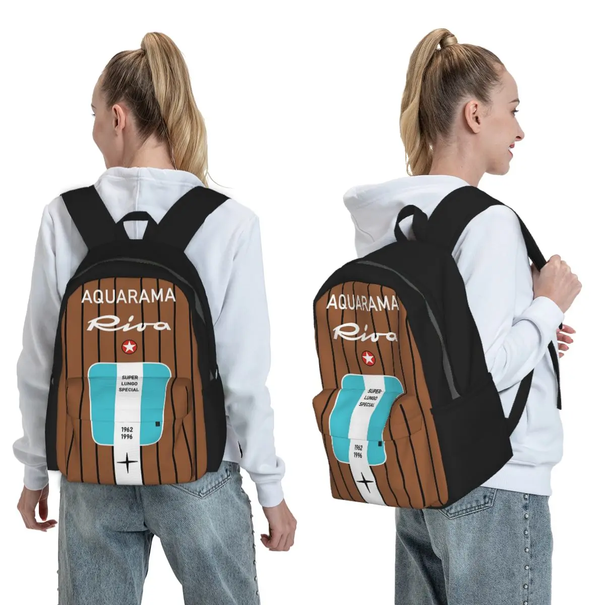 

Riva Aquarama Yacht Lake Como Cannes Monaco Saint-Tropez Capri Magnet28 Backpack BookBag School Bag Laptop Shoulder Bags