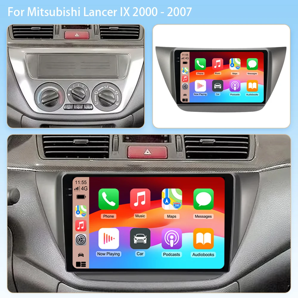 For Mitsubishi Lancer 9 CS 2000 2001 2002-2010 Car Radio Carplay Multimedia Video Player GPS DSP Car Autoradio 2K QLED 2din DVD