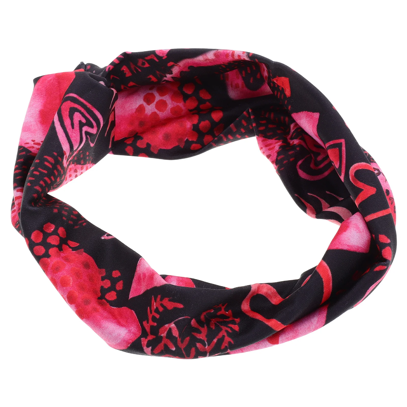 

Heart Print Running Headband Elastic Non-Slip Sweatwicking Yoga Workout Sports Hair Wrap Strip Soccer Headbands for