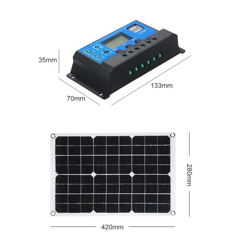 Imagem -03 - Inversor de Energia Solar Conversor de Onda Senoidal Modificado Carregamento Inteligente da Bateria Sistema de Painel Solar dc 12v a 110v 220v ac 6000w