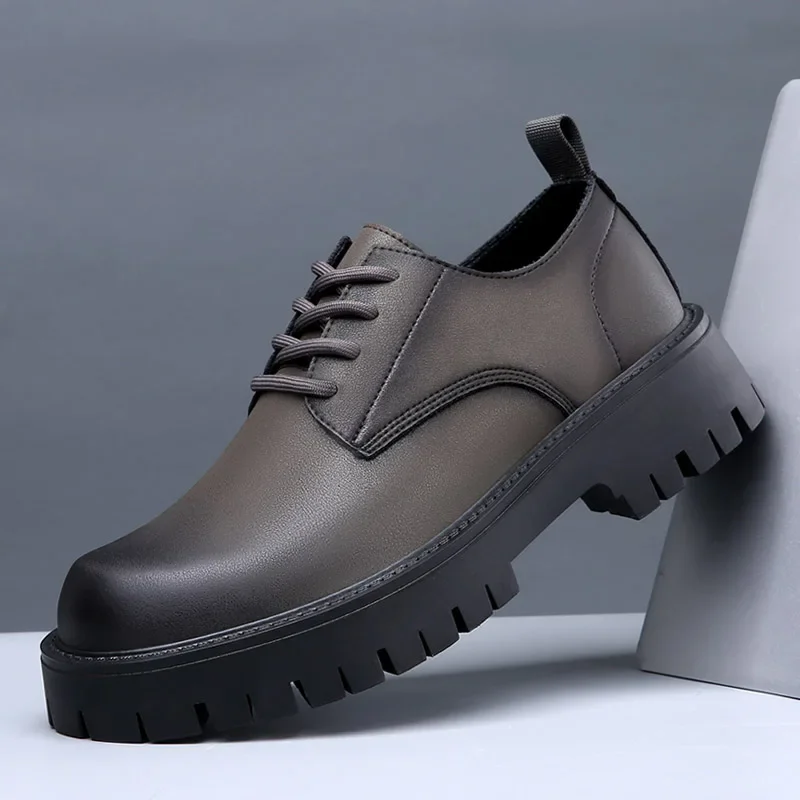 

Pop 2025 The Latest Formal Business Leather Shoes Trend All Match Thick Sole Casual Shoes Wear Resistant Men's Casual Shoes Fash