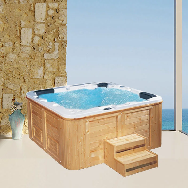 Large Outdoor Spa Hot Tub, Constant Temperature Acrylic Whirlpool Massage Bathtub for Backyard Patio Hotel Use