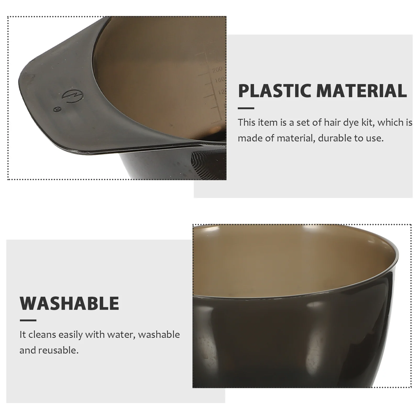 

5Pcs Hair Dyeing Tool Kit Durable Plastic Hairdressing Accessories Easy Wash Reusable for Salon Home Hair Coloring DIY Set