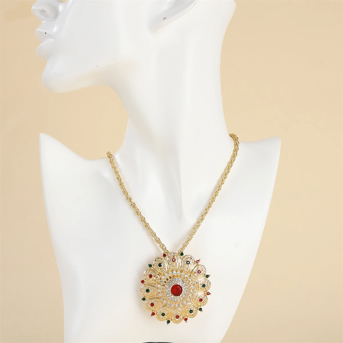 Moroccan Lady Flower Multi-layer Corsage Bride Collar Button Multi-functional Clothing Accessories  Brooch Be Used As A Pendent