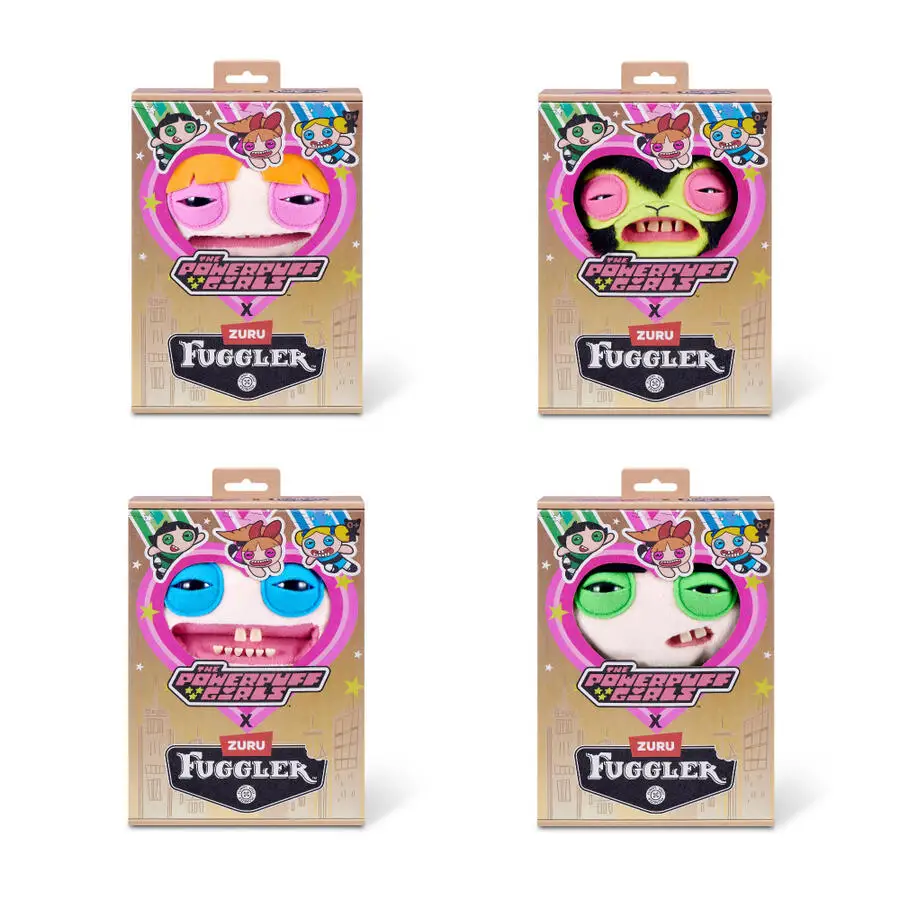 Fuggler with The Powerpuff Girls Original Plush Toys Blossom Bubbles Buttercup ChuChu Demon Ugly Monster Peluche Dolls Gifts