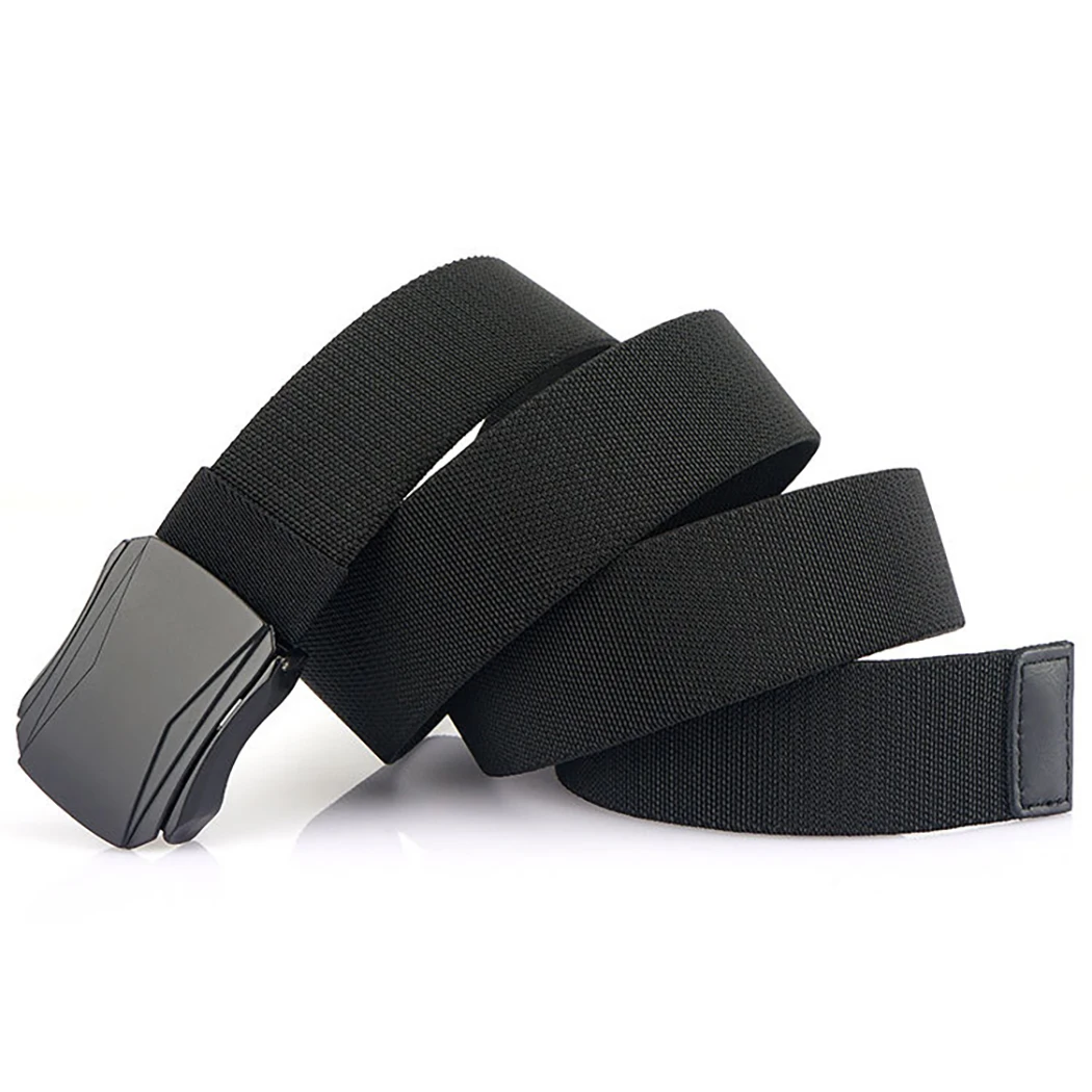 Men Jeans Belt Elastic Fashion Pants Belt Casual Belt With Quick-Release Buckle Alloy Pluggable Buckle Training Tactical Belts