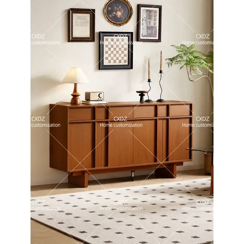 Retro Storage Dining Side Cabinet Antique Living Room Bucket Cabinet Entry Door Entrance Shoe Cabinet