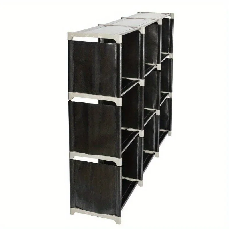 New DIY 9 Cube Storage Organizer Closet Black Closet Stacker Clothes Modular