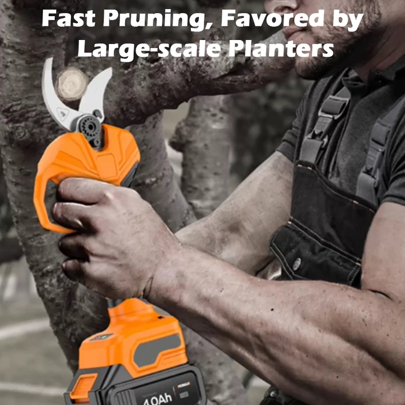 

45mm Brushless Electric Pruning Shears 4 Gear for 21V Battery Electric Scissor for Orchard Shrub Branch Pruning Electric Clipper