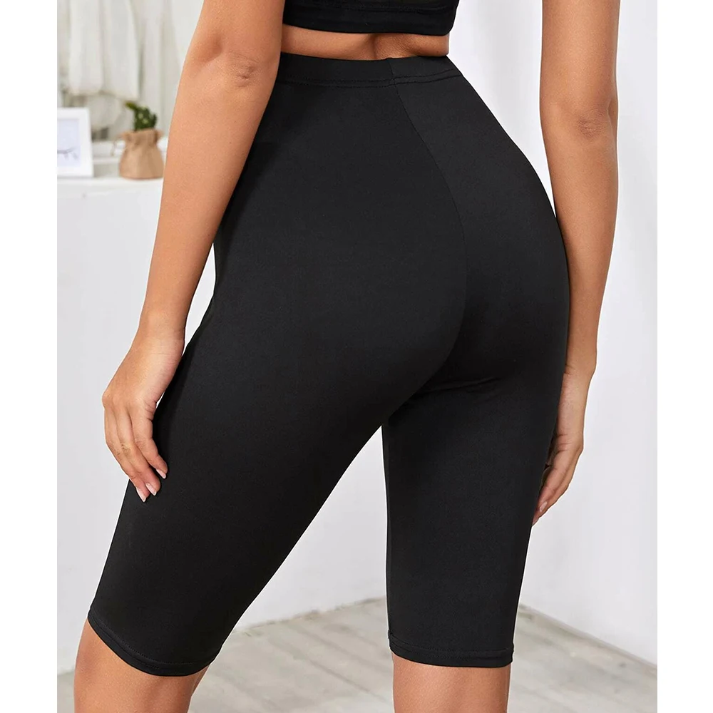 Mia Muse Leggings da yoga per tutte le stagioni da donna Pantaloni sportivi corti slim estivi semplici a vita regolare