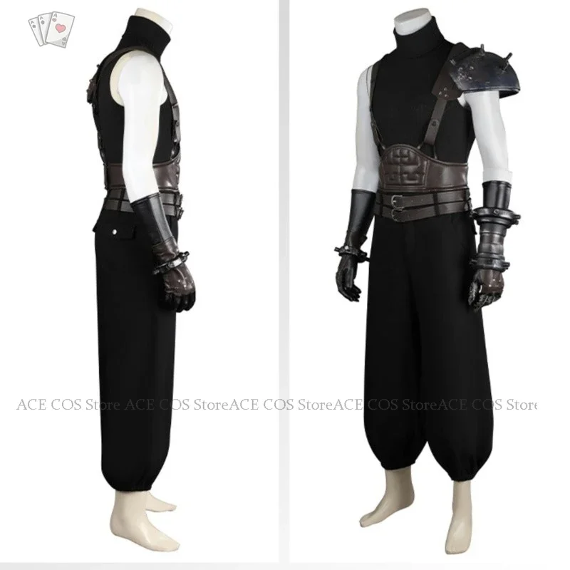 Ff vii Wiedergeburt letzte Fantasie Wolke Streit Cosplay Kostüm Perücke Anime Spiel Wolke Cosplay Uniformen Schuhe Halloween Karneval Outfit